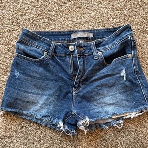 Just USA Distressed Blue Jean Shorts